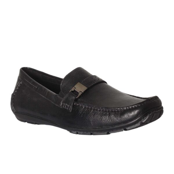 Black grained leather drivers by ENRICO COVERI - Image 3