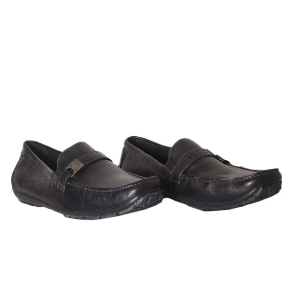 Black grained leather drivers by ENRICO COVERI