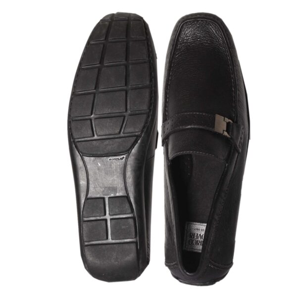 Black grained leather drivers by ENRICO COVERI - Image 5